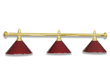 LAMPE LAITON AVEC 3 ABAT-JOUR BOURGOGNE