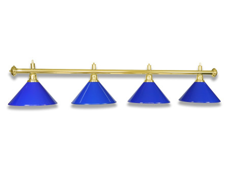 LAMPE MESSING MIT 4 SCHIRMEN BLAU
