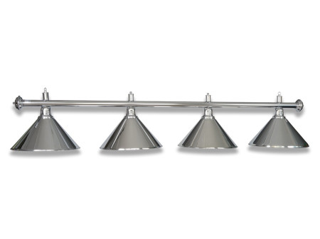 LAMPE CHROME AVEC 4 ABAT-JOUR CHROME