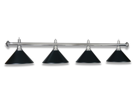 LAMPE CHROM MIT 4 SCHIRMEN SCHWARZ