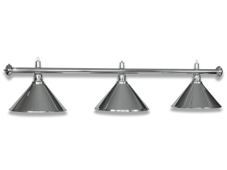 LAMPE CHROM MIT 3 SCHIRMEN CHROM