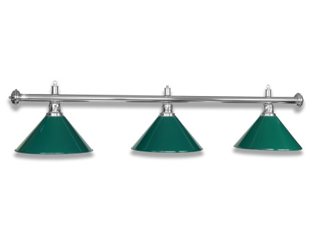 LAMPE CHROM MIT 3 SCHIRMEN GRÜN