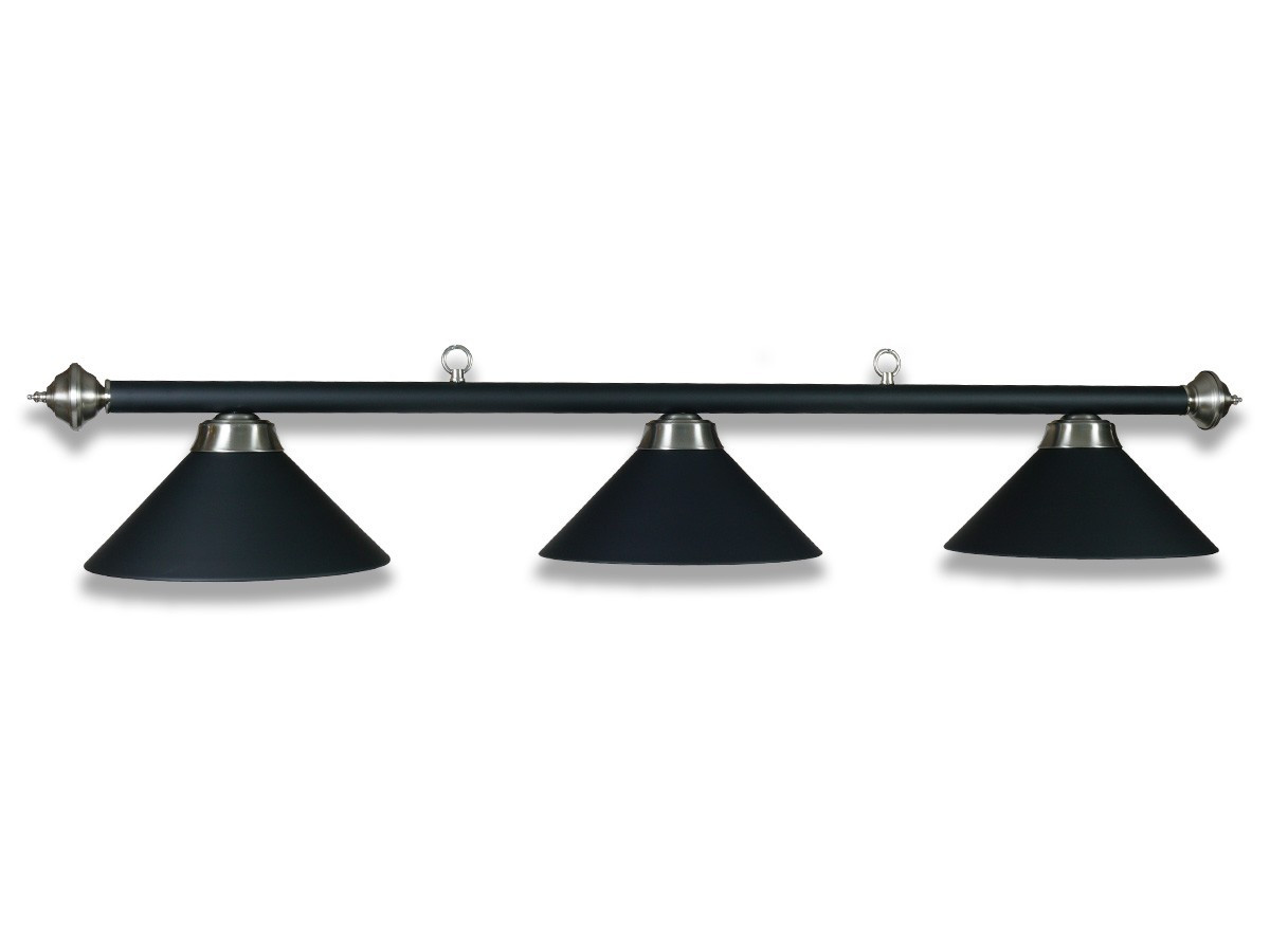 LAMPE NOIRE AVEC 3 ABAT-JOUR NOIR