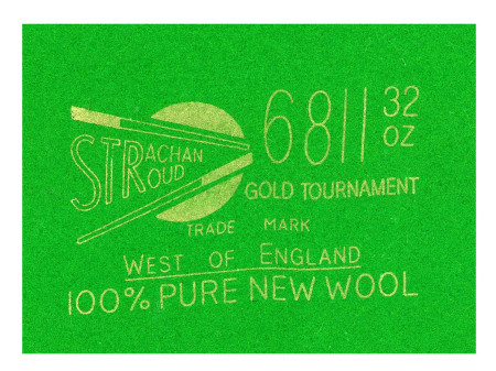 Strachan West of England 6811 Tournament Snooker Tuch. Made in England.