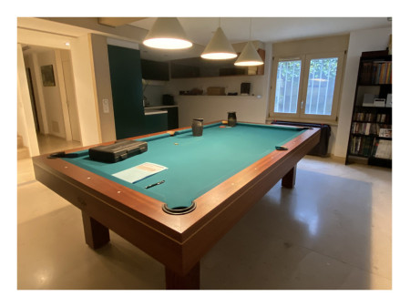 TABLE DE BILLARD D'OCCASION POOL LAFUGE ARCADE 8'+ EN PALISSANDRE