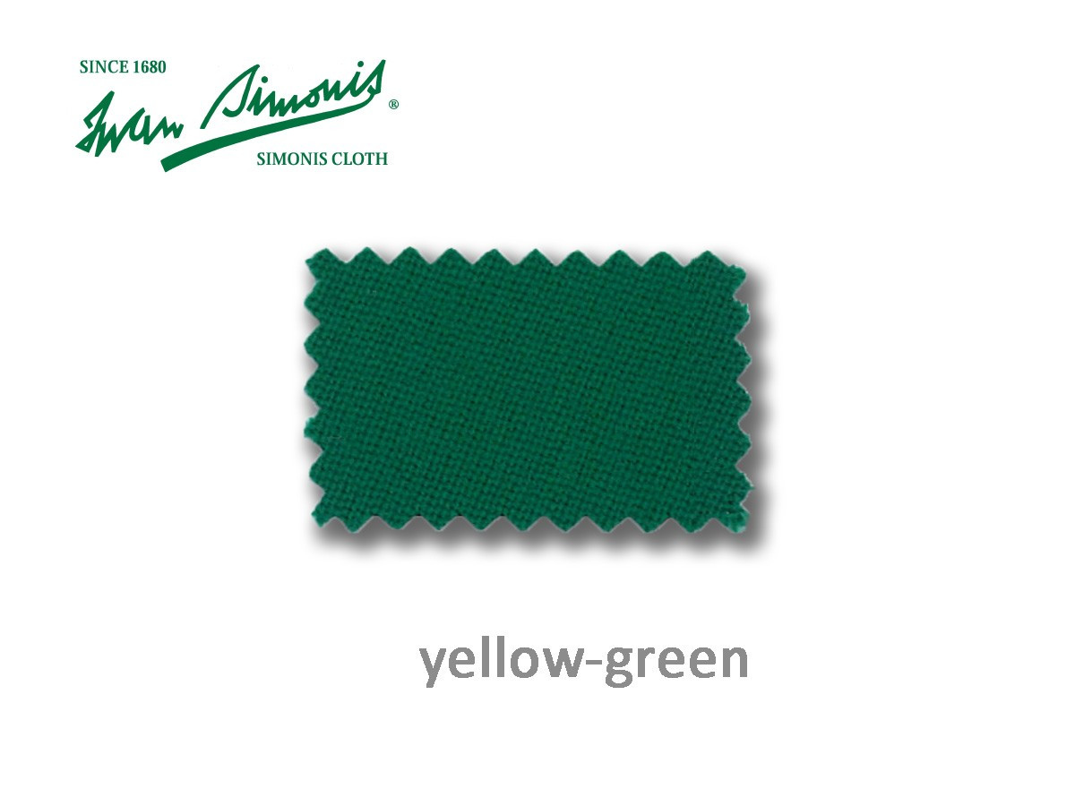 DRAP DE BILLARD SIMONIS 76O DE COULEUR JAUNE-VERT
