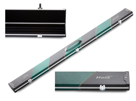 PERADON 3/4 Koffer für Snooker mit drei Fächern, schwarz-grün Kunstleder/Aluminium.