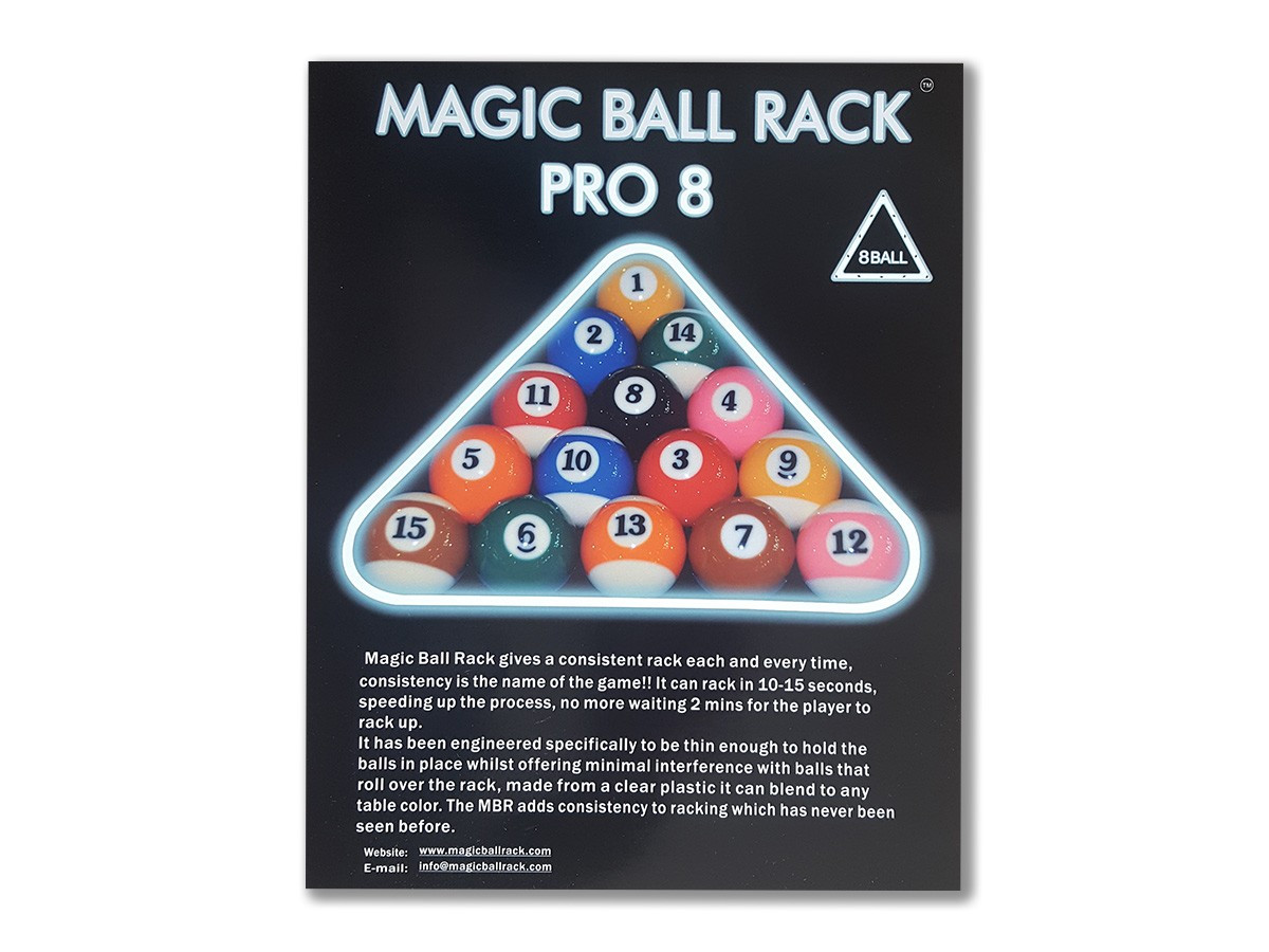 8-er Ball Folie Pool - Magic Ball Rack.