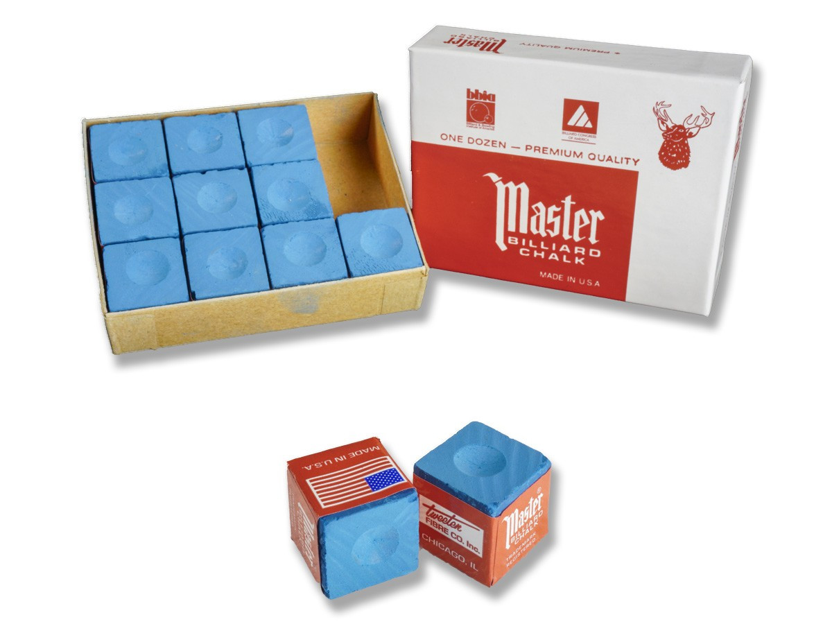 MASTER BILLARDKREIDE -  12 WÜRFEL PRO BOX